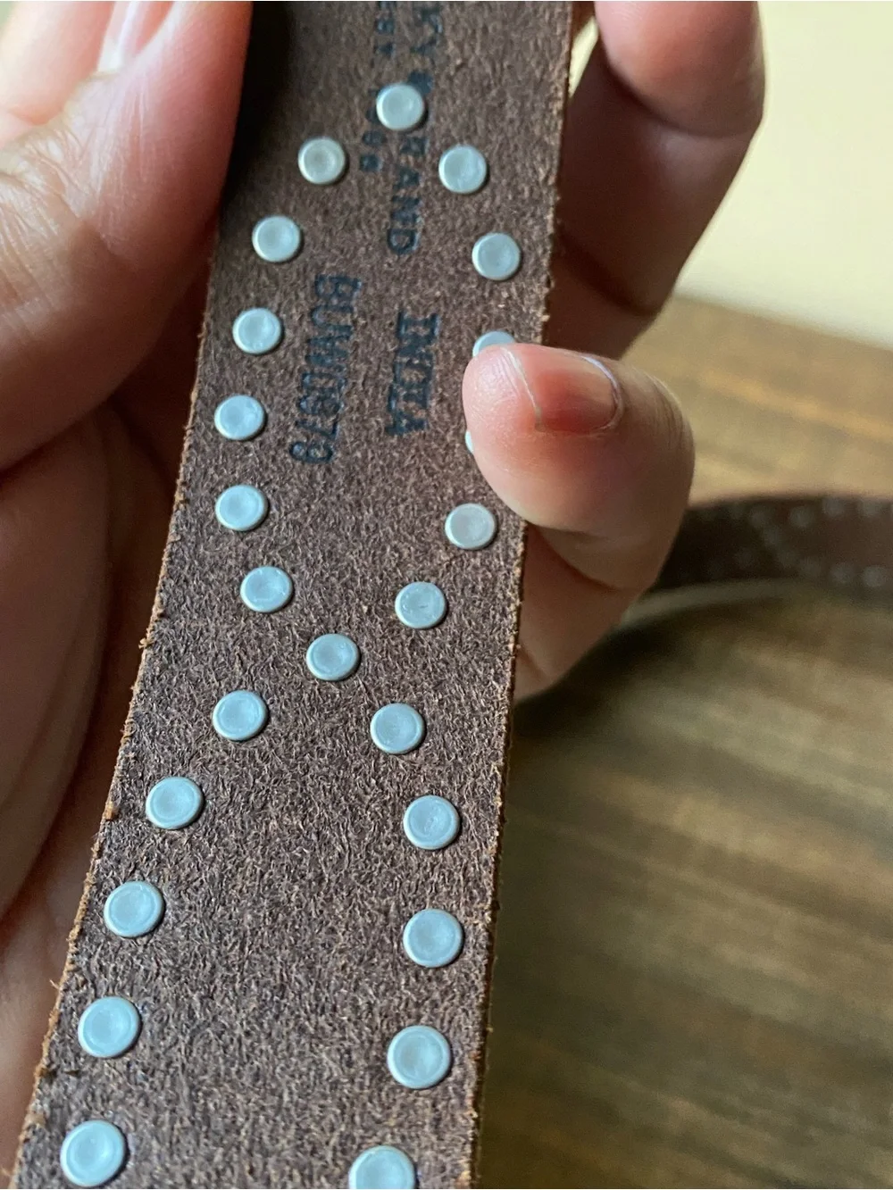 Lucky Leather Studded Belt, 34”